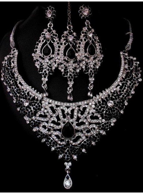 Rhodium Necklace Set